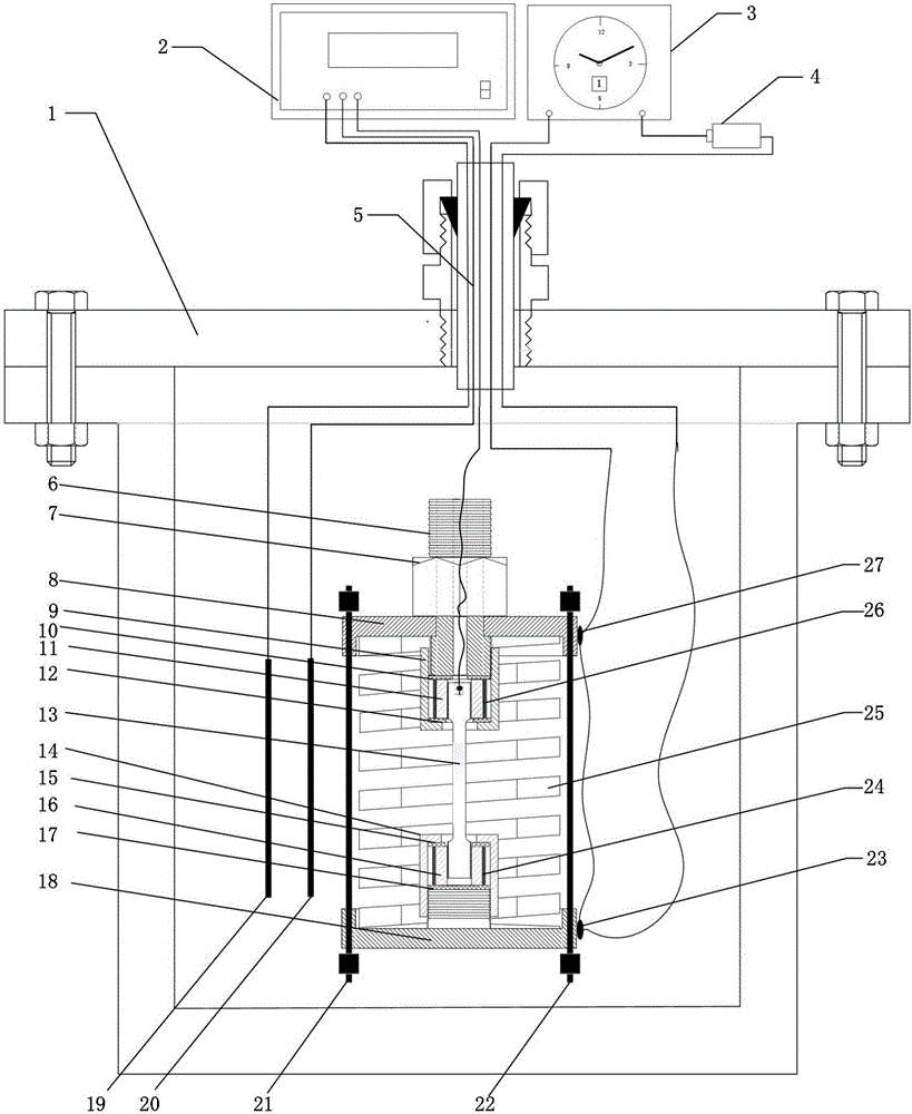 Device for testing stress corrosion behavior of metal material under fluid high pressure