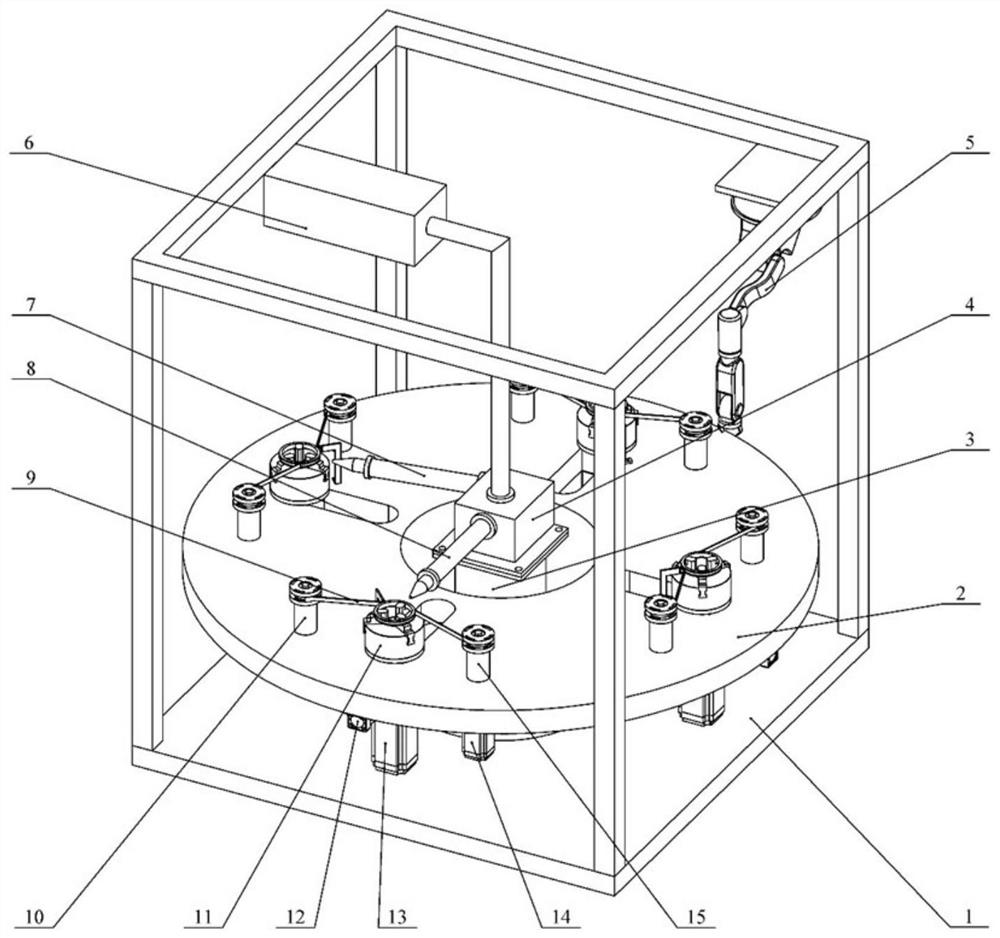 Thin-wall annular part laser shot peening strengthening device and processing method