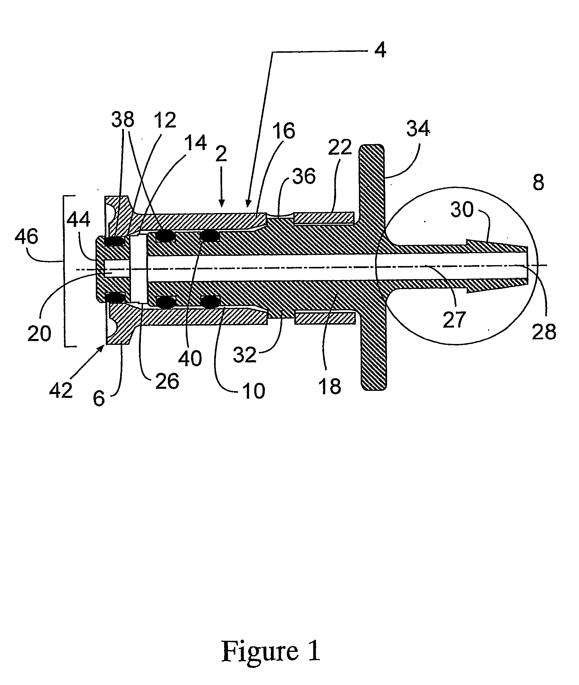 Disposable, sterile fluid transfer device