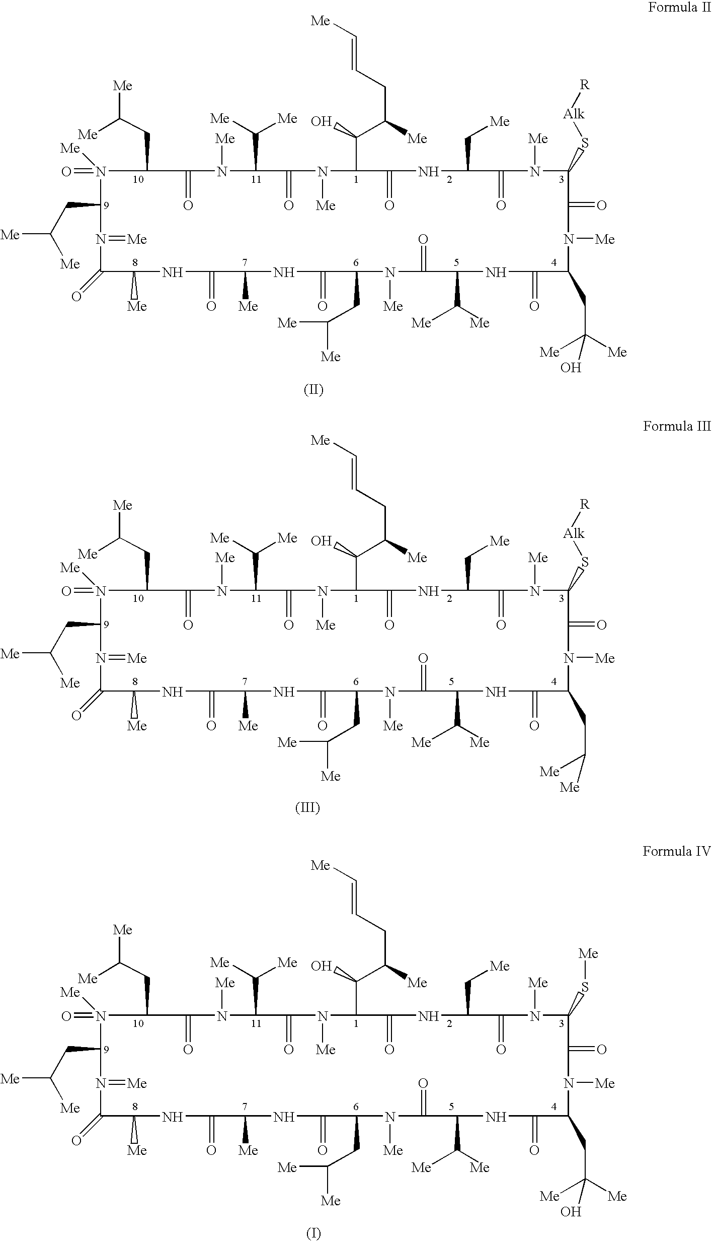 Methods of treating blepharospasm using cyclosporine components