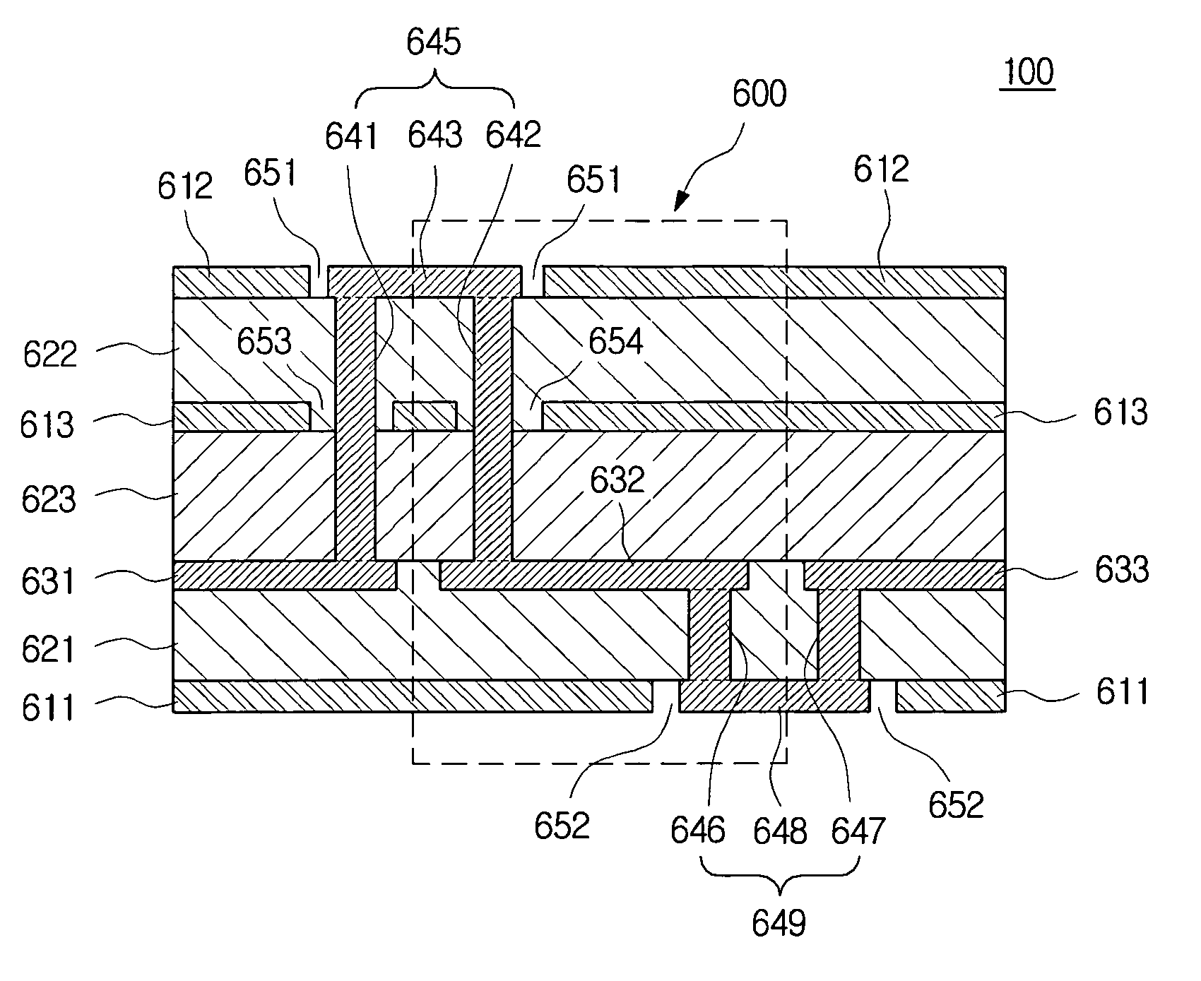 Electromagnetic bandgap structure and printed circuit board