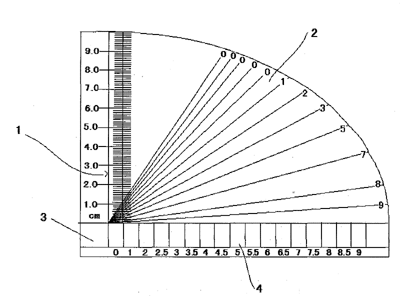 Texture and color measuring ruler for lawn grass