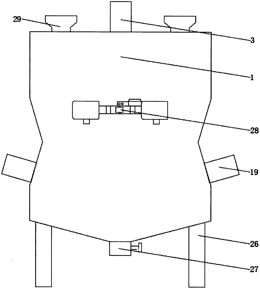 Multi-stage grinding and stirring device for graphene slurry