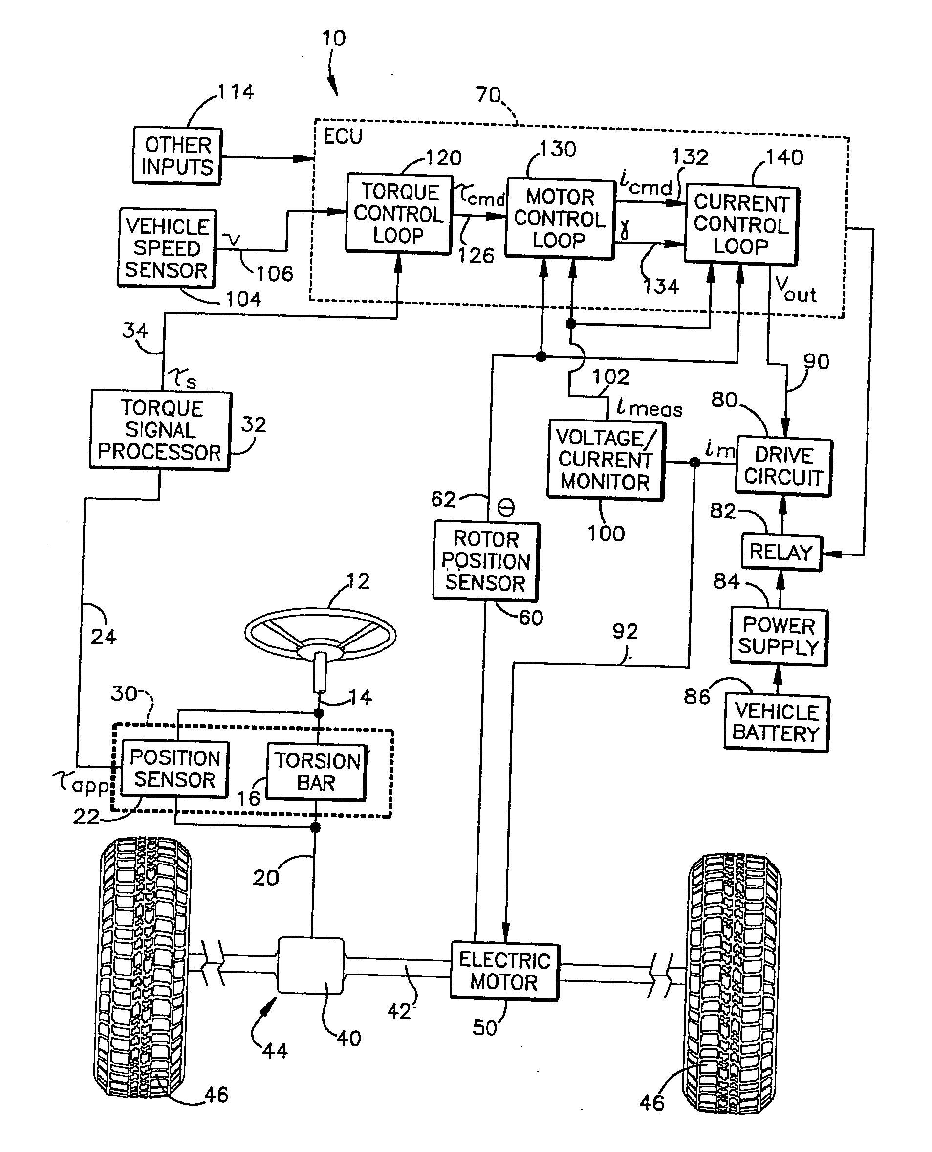 Method and apparatus for controlling an electric assist motor using a modified blending filter