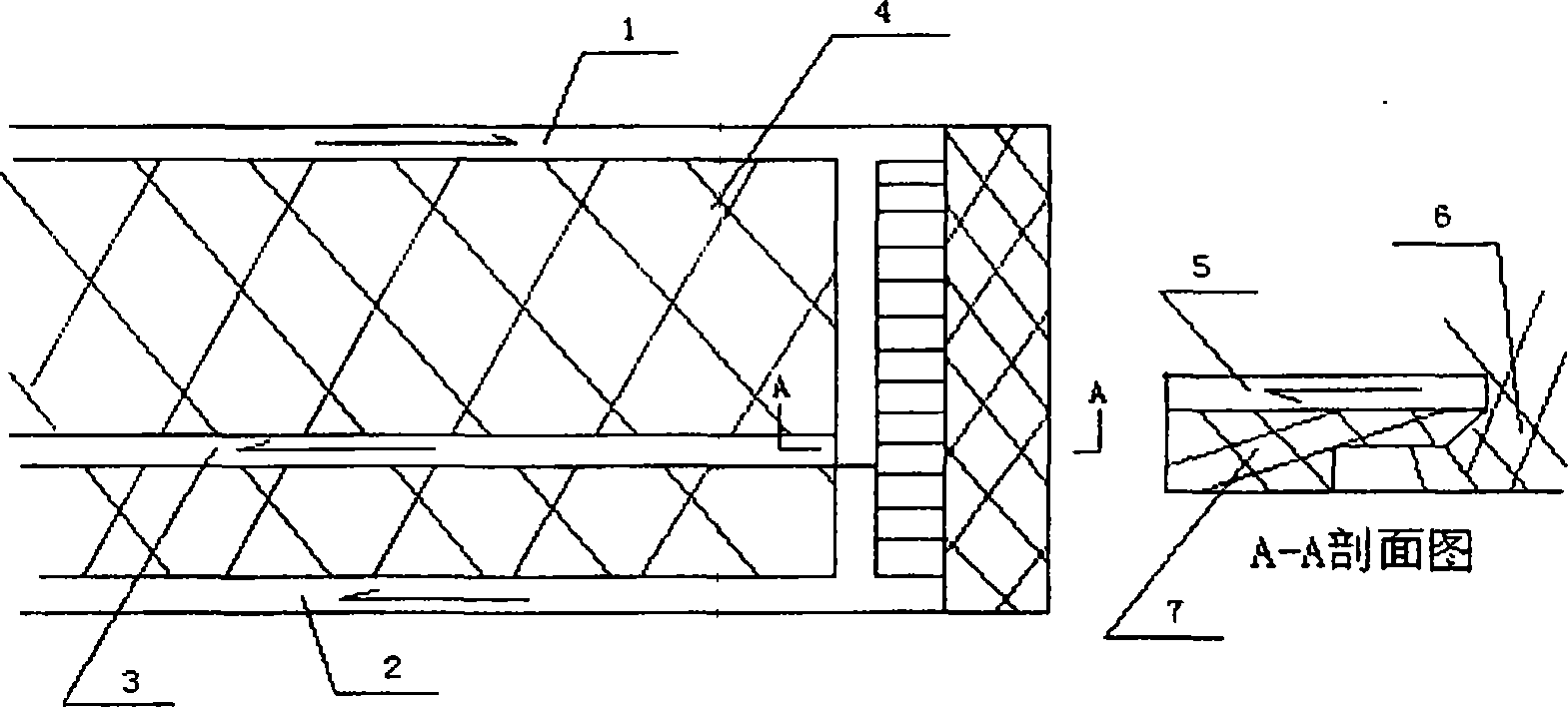 Method for controlling gas of mountain angle and worked-out section by one-in one-out and alternate tail lane ventilation mode