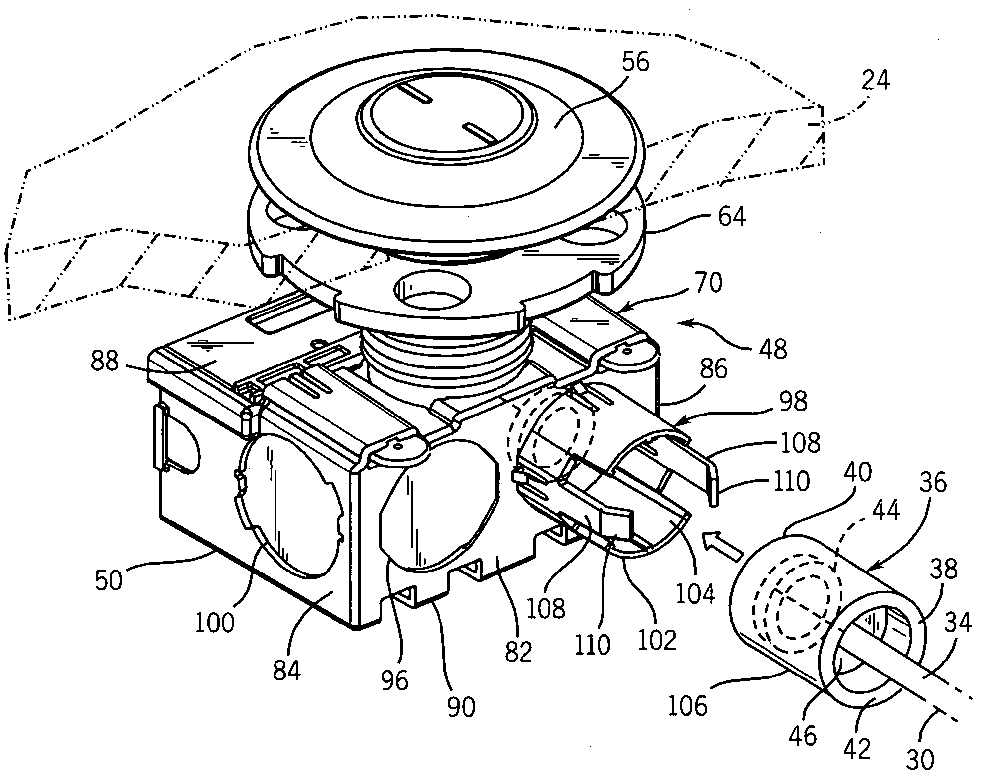 Method and apparatus for coupling a meter register to an automatic meter reading communication device