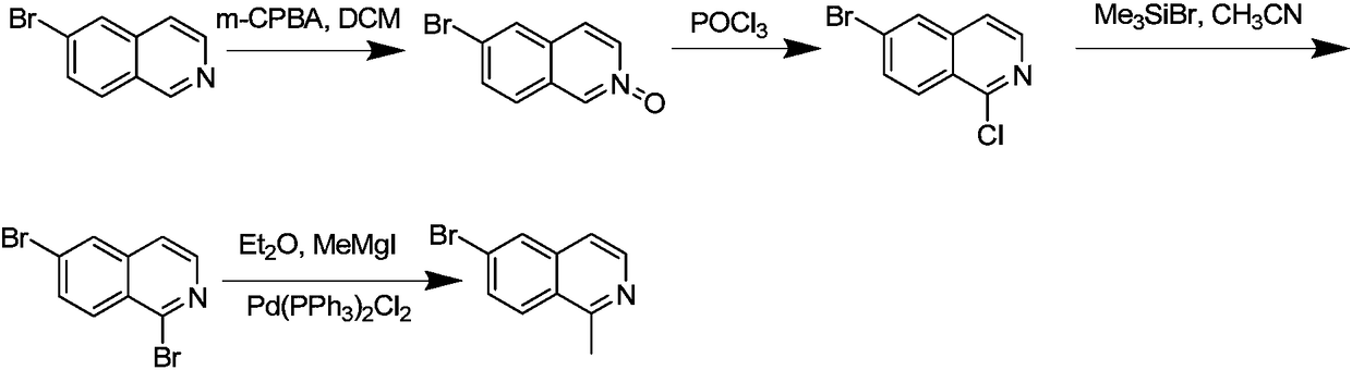 Method for synthesizing pharmaceutical intermediate nitrogen heterocyclic bromo-compound