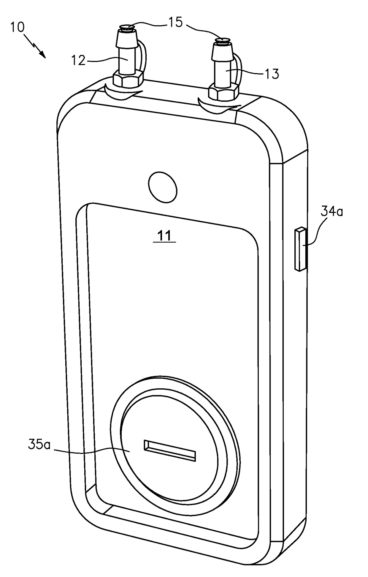 Smartphone operated air pressure meter and system