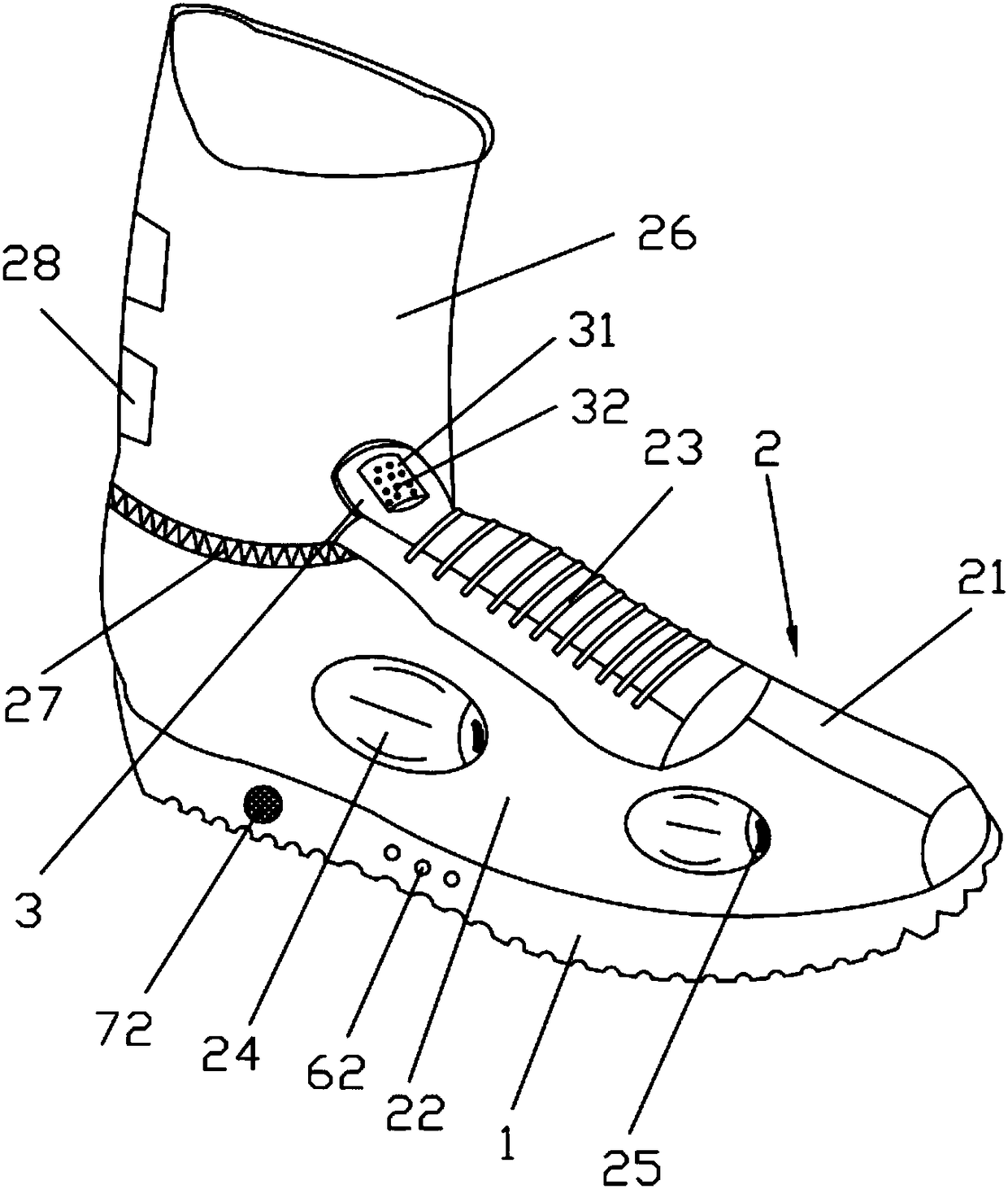 Weight-bearing shoe and mesh customizing method thereof