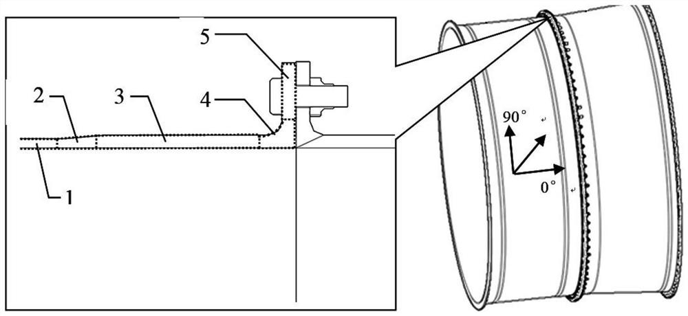 Composite material closed annular casing layering design structure