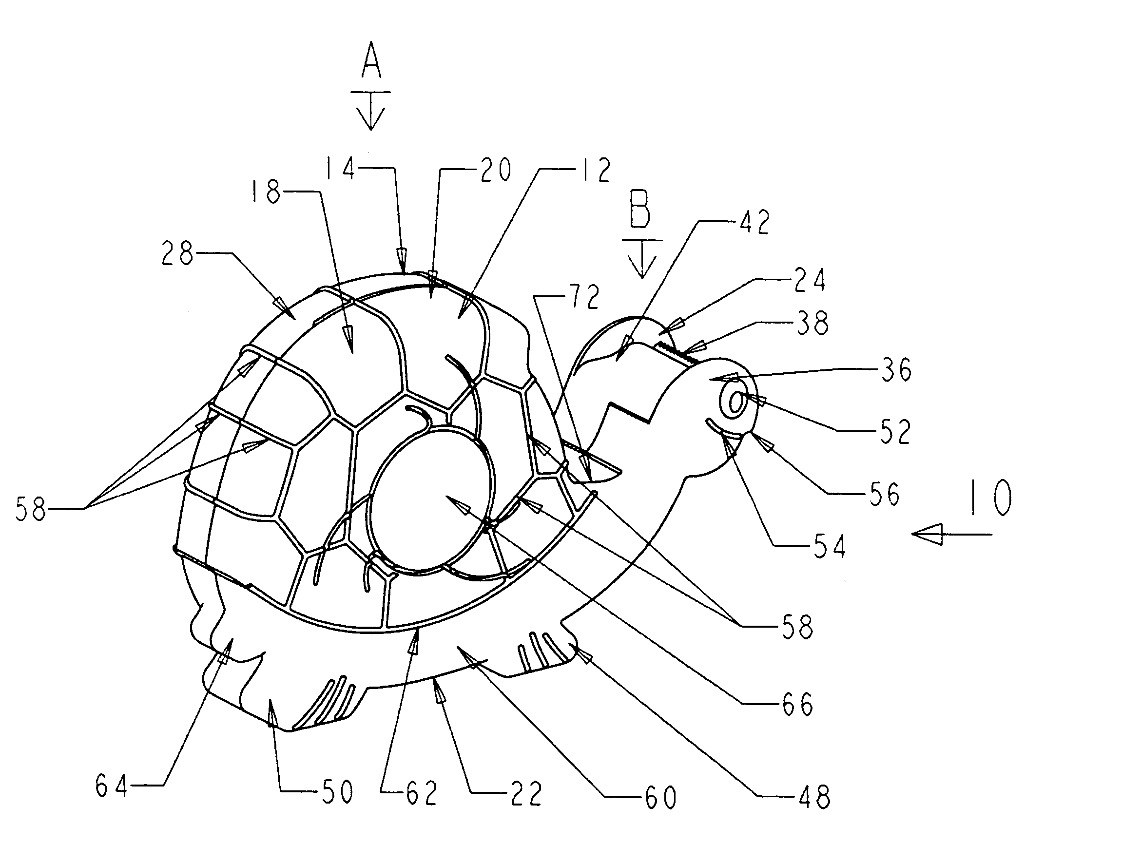 Tape dispenser with configured side walls