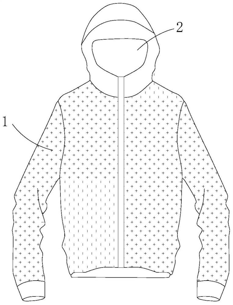 Down jacket with high thermal insulation performance and preparation method thereof