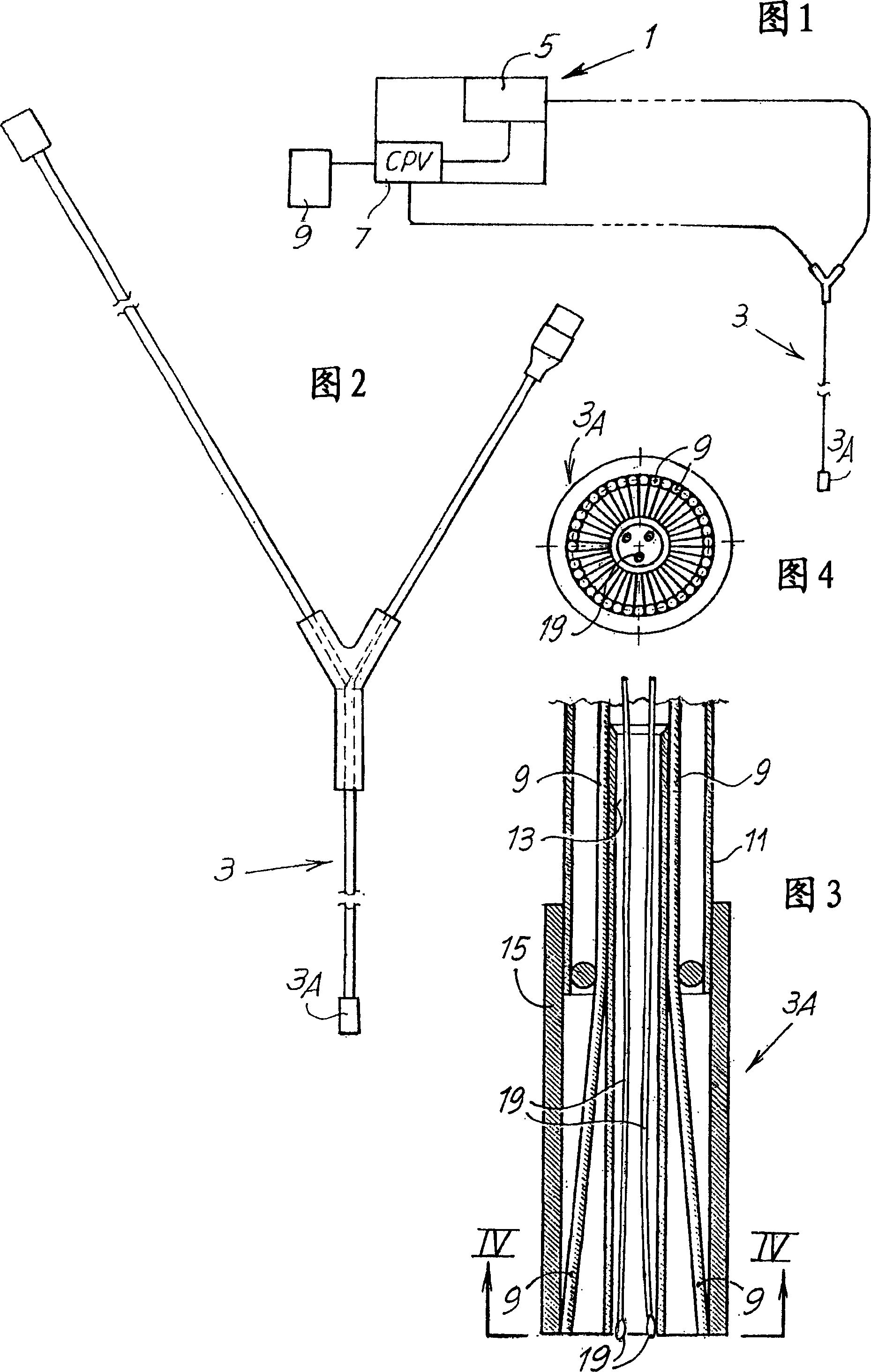 Device, a catheter, and a method for the curative treatment of varicose veins