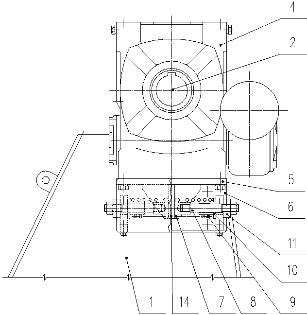 Overturn driving device for post inflation of tire vulcanizer