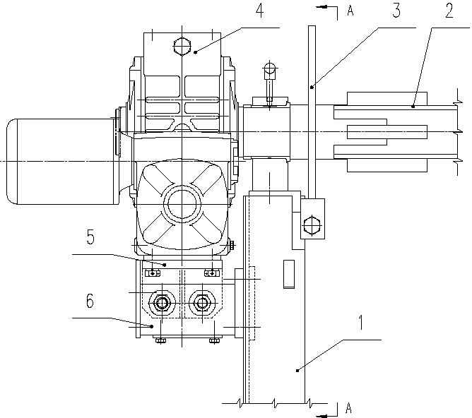 Overturn driving device for post inflation of tire vulcanizer