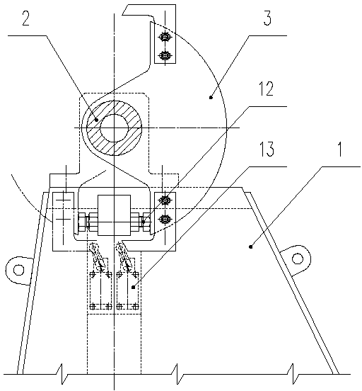 Overturn driving device for post inflation of tire vulcanizer