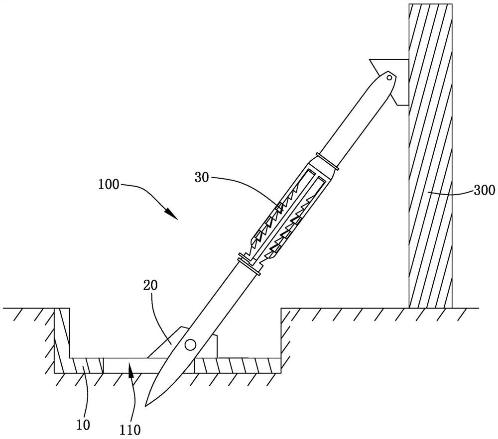 A kind of prefabricated foundation pit construction rapid inclined support equipment