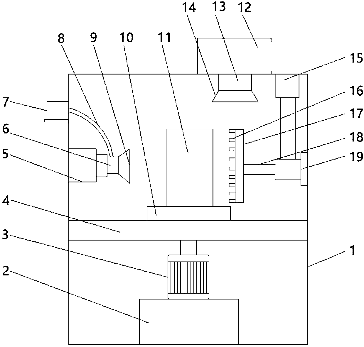 Efficient dust removing device for lithium battery