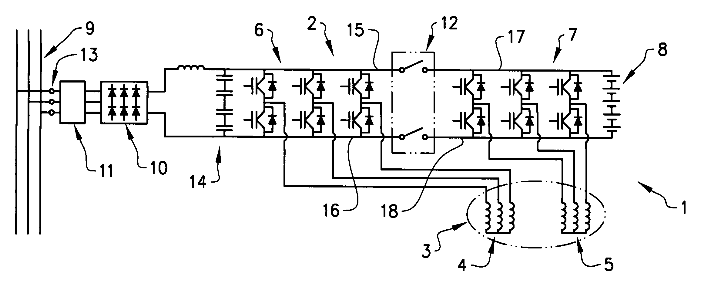 Electrical apparatus and method for charging a battery