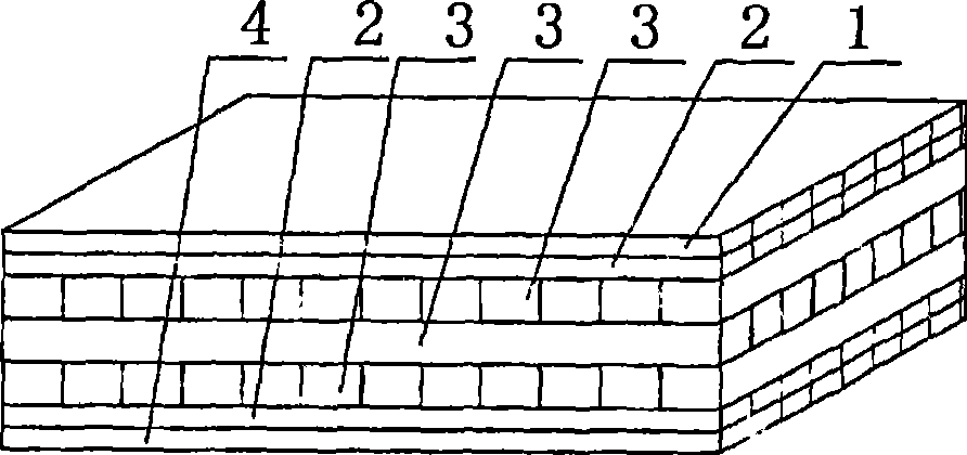 Structure plywood plate for timber-construction and production method thereof