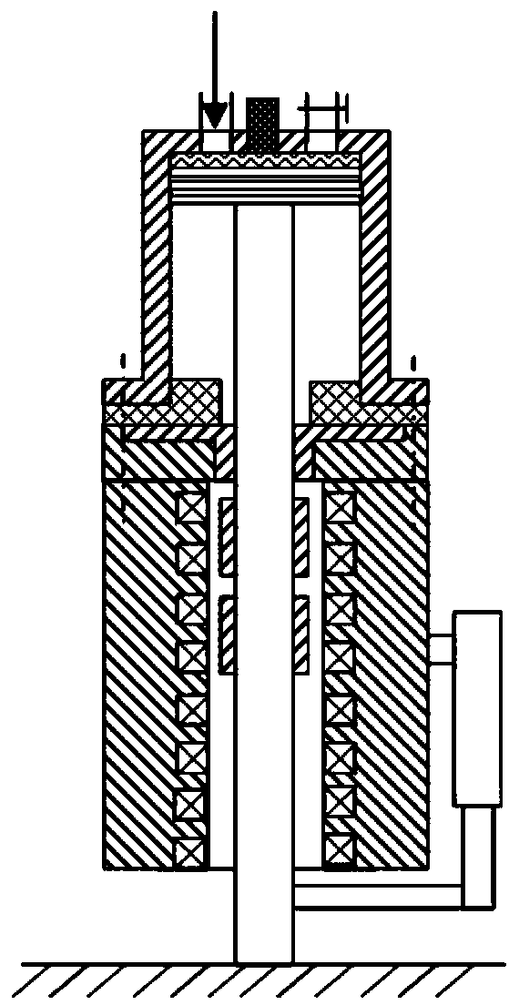 Fire blast-electromagnetic complex drive jumping mechanism