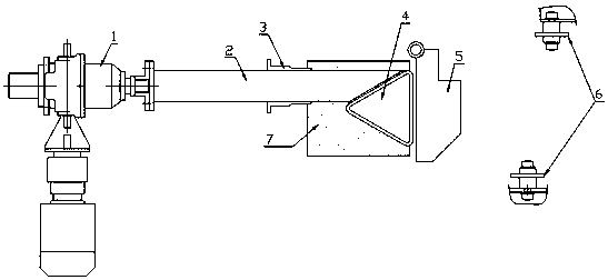 Cooling device with lateral heating function in furnace