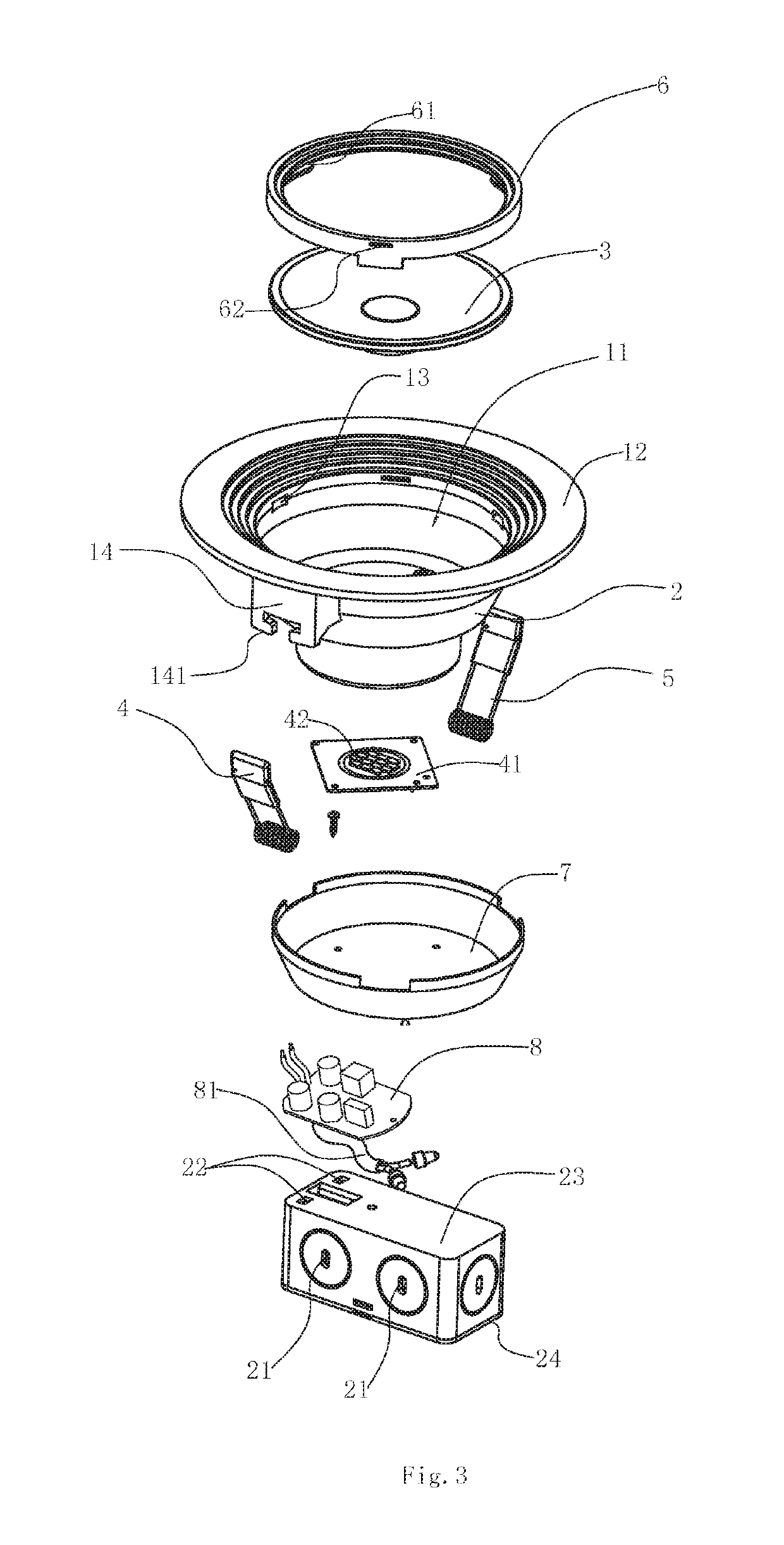 Embedded LED downlight