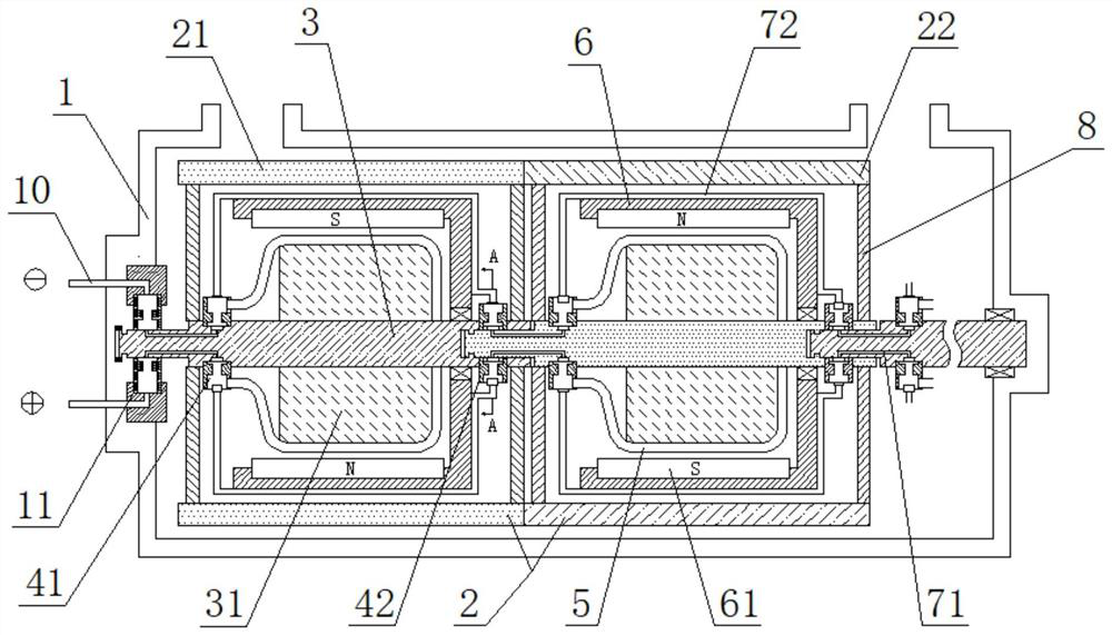 Two-way autorotation type oil-gas multiphase pump