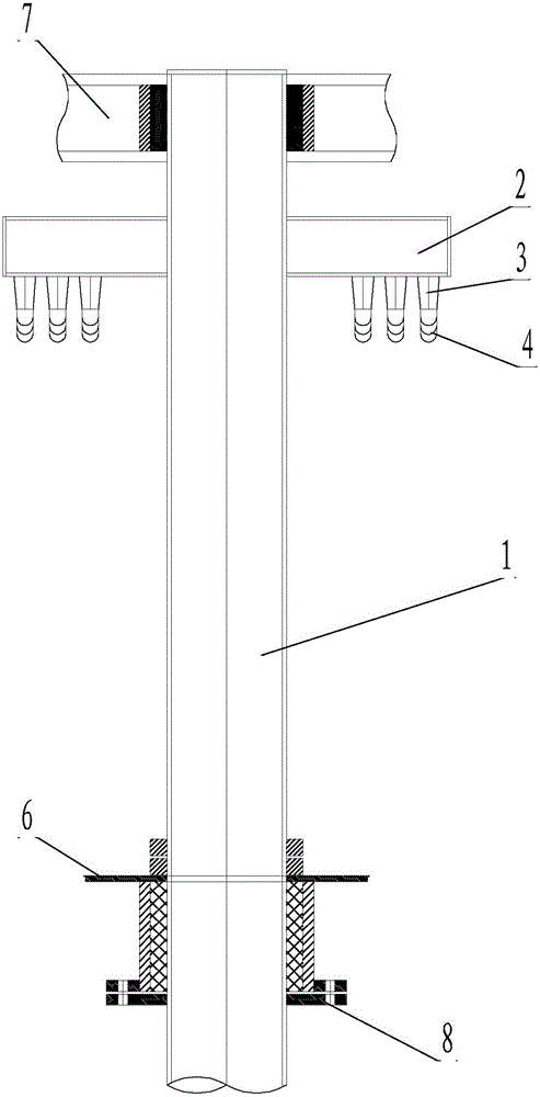 Air ejector with own power rotation arranged at bottom of biological fermentation tank