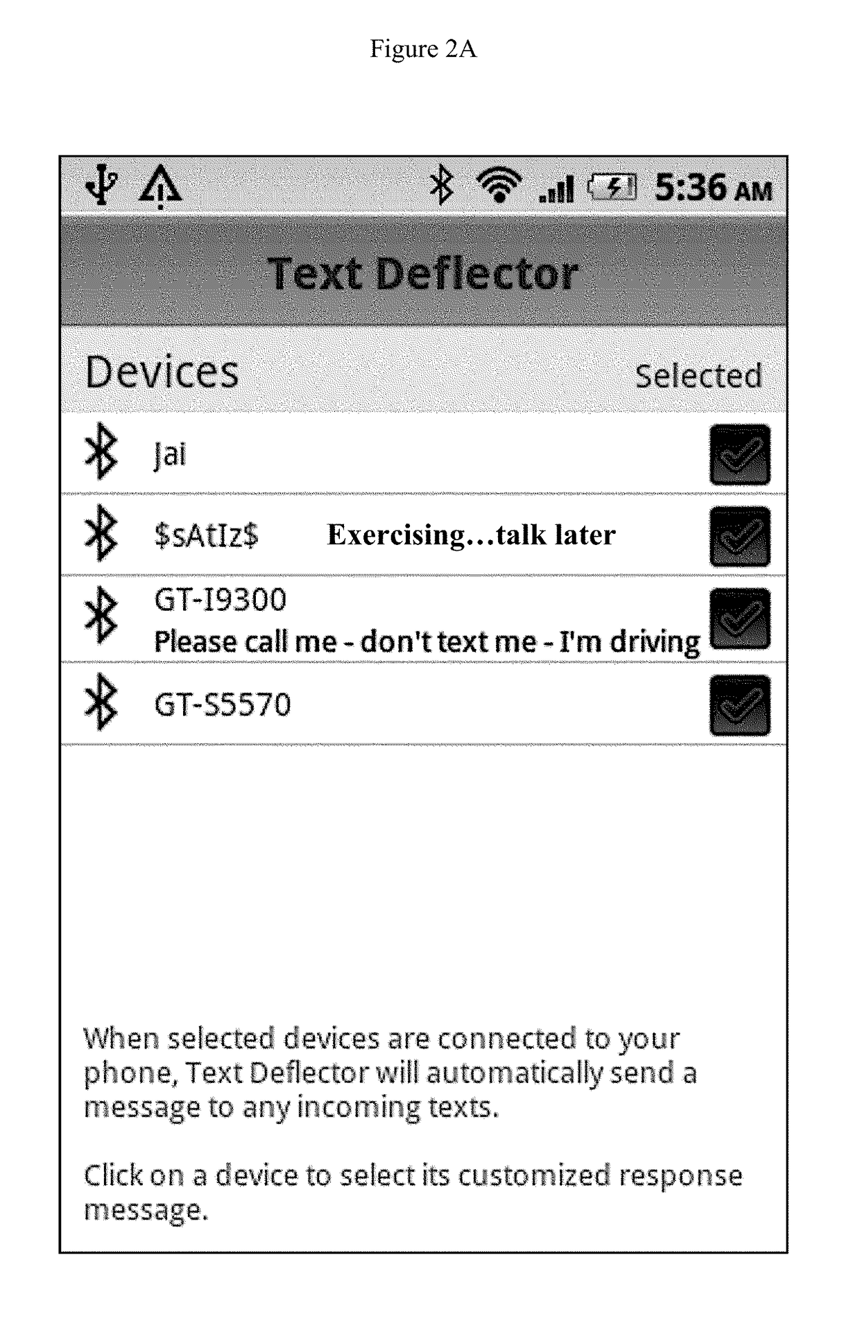 Connection specific selection of automated response messages