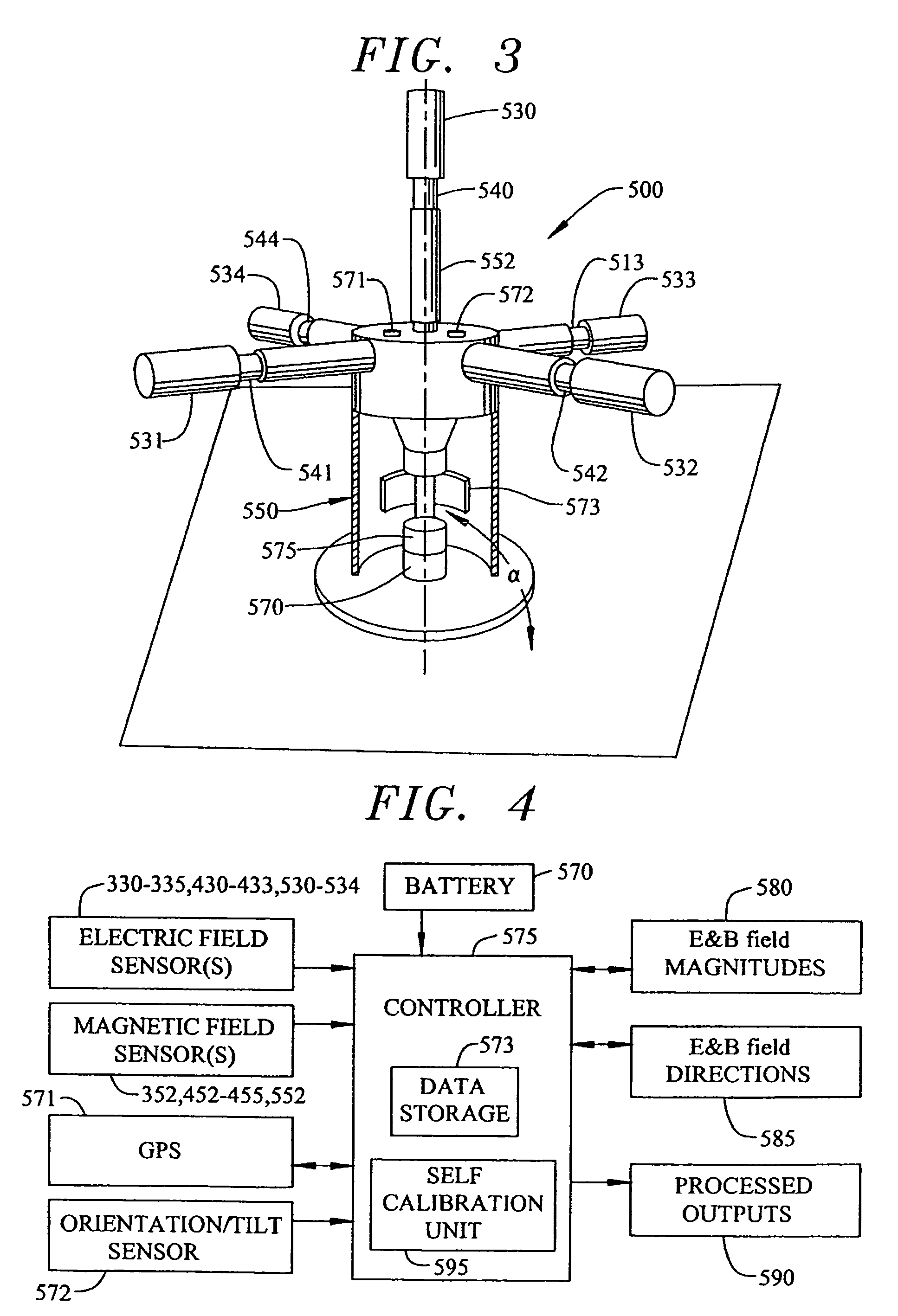 Integrated sensor system for measuring electric and/or magnetic field vector components