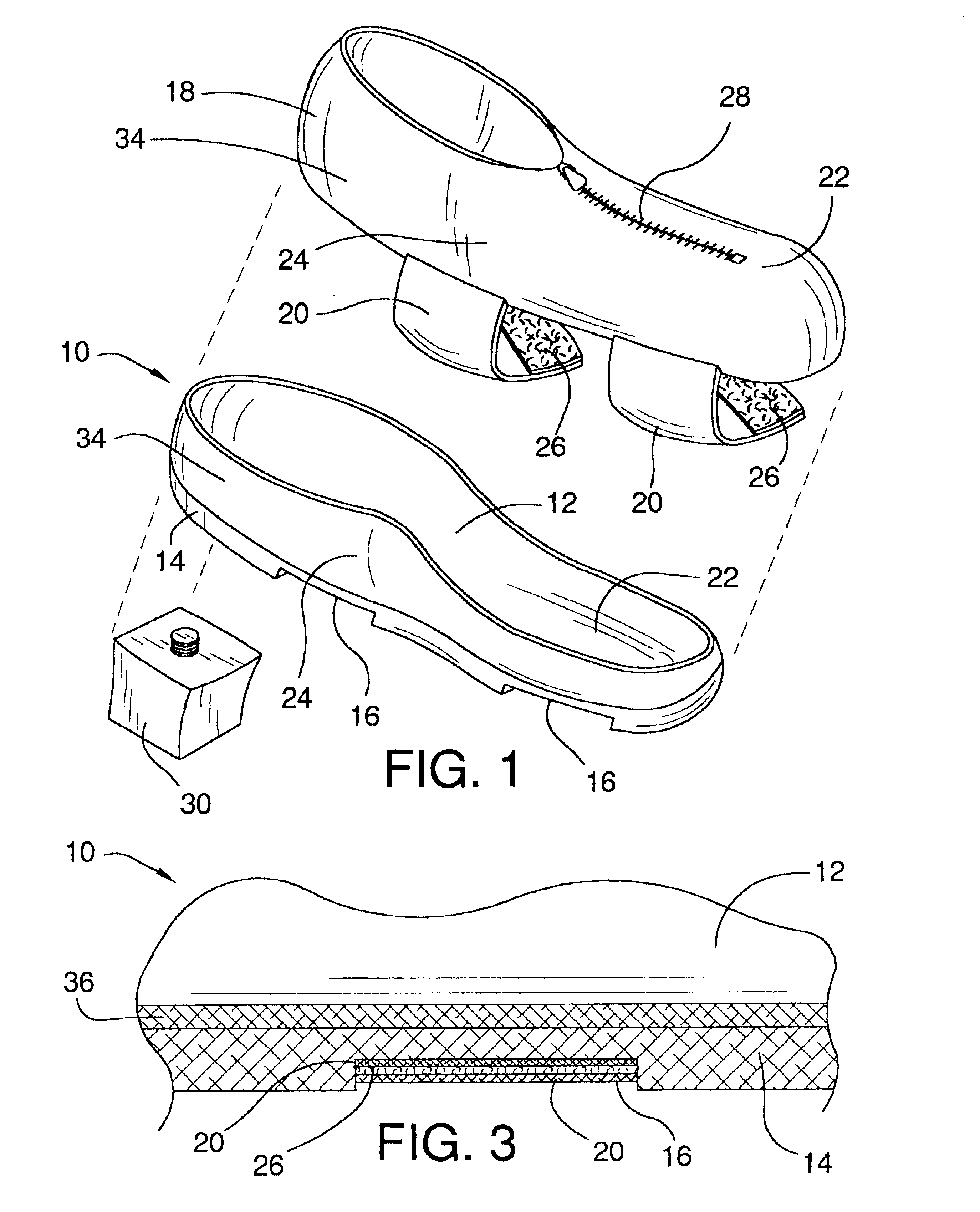 Shoe with interchangeable covers