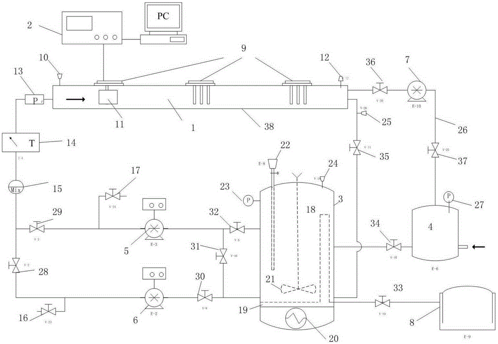 High-temperature corrosion and erosion testing device of bent pipe column of oil well pipe