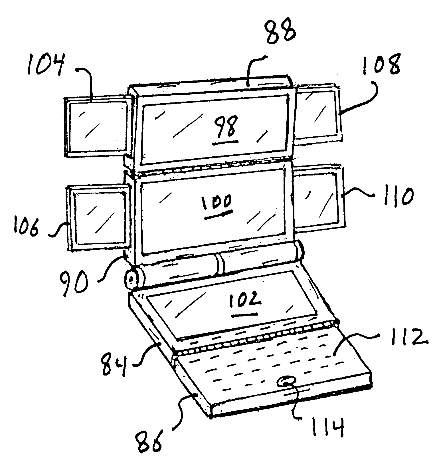 Multiple display portable computing devices