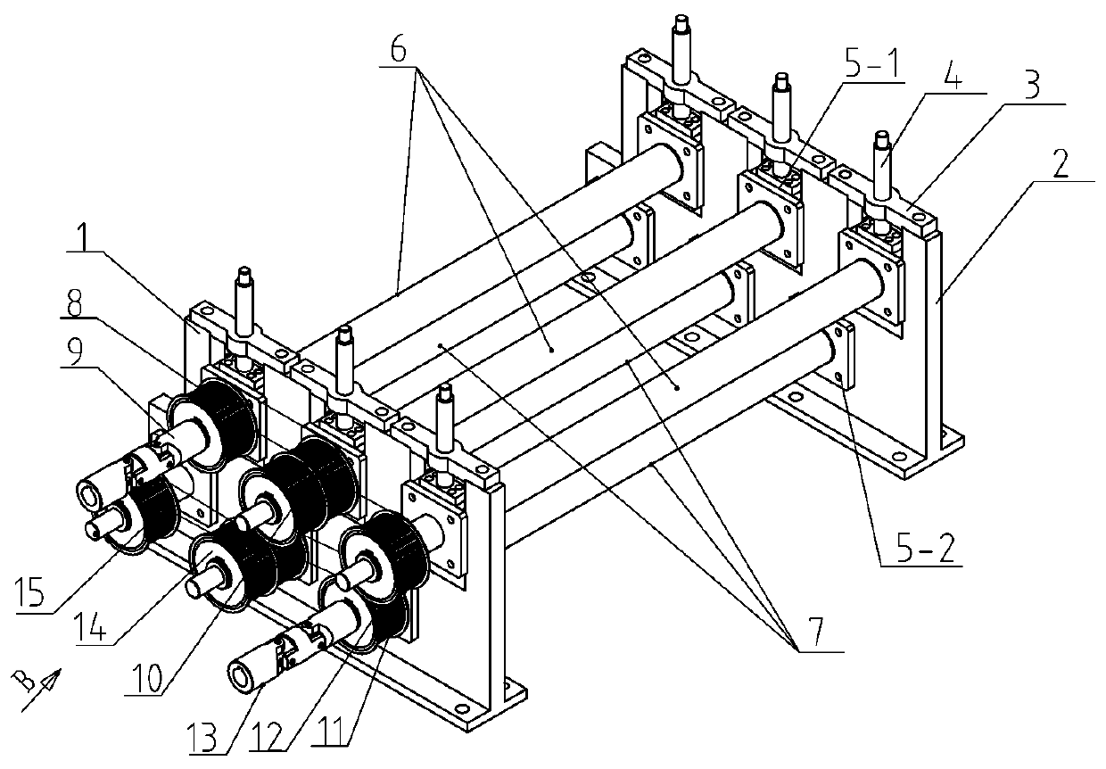 Surface derusting device of packaging steel band