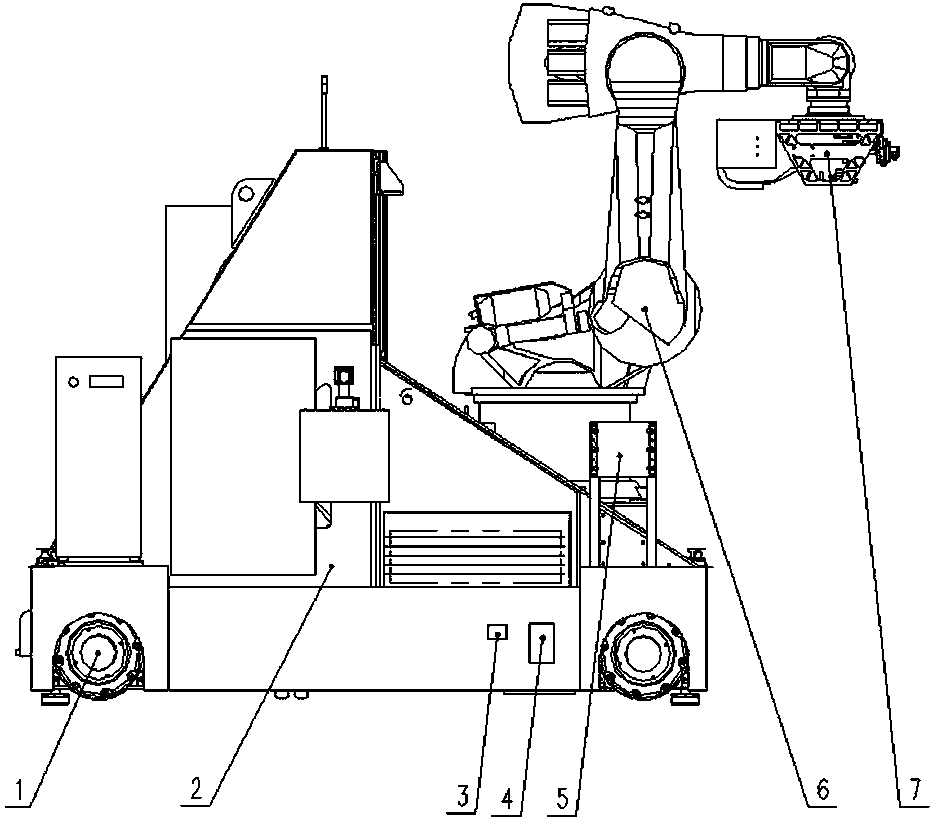 Hole making system for intelligent AGV lifting robot