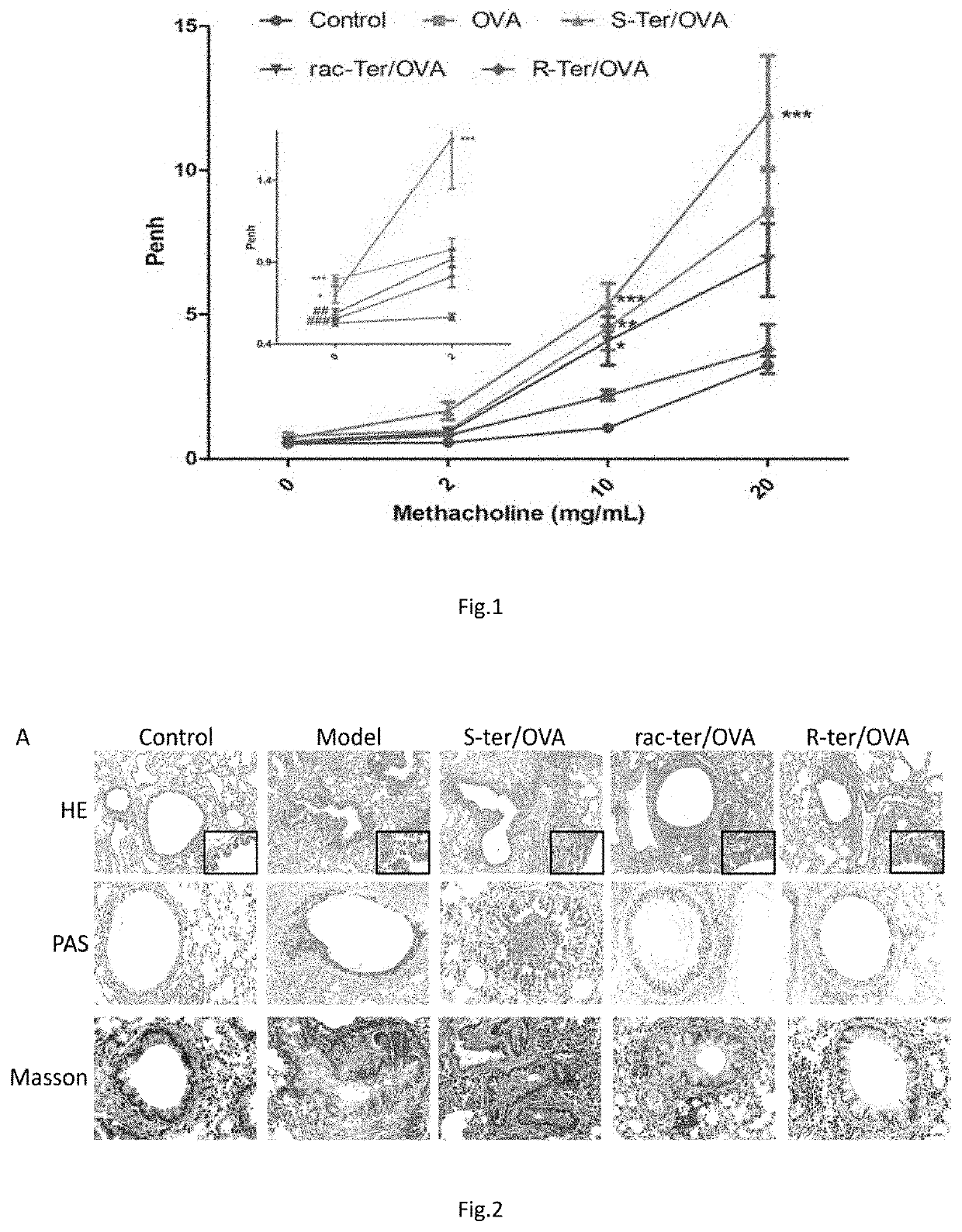 Use of R-enantiomer Beta2-agonists for prevent and treatment of pulmonary inflammation and inflammatory remodeling for reduced adverse effects