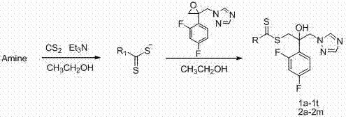 Azole antifungal compound and its preparation method and application