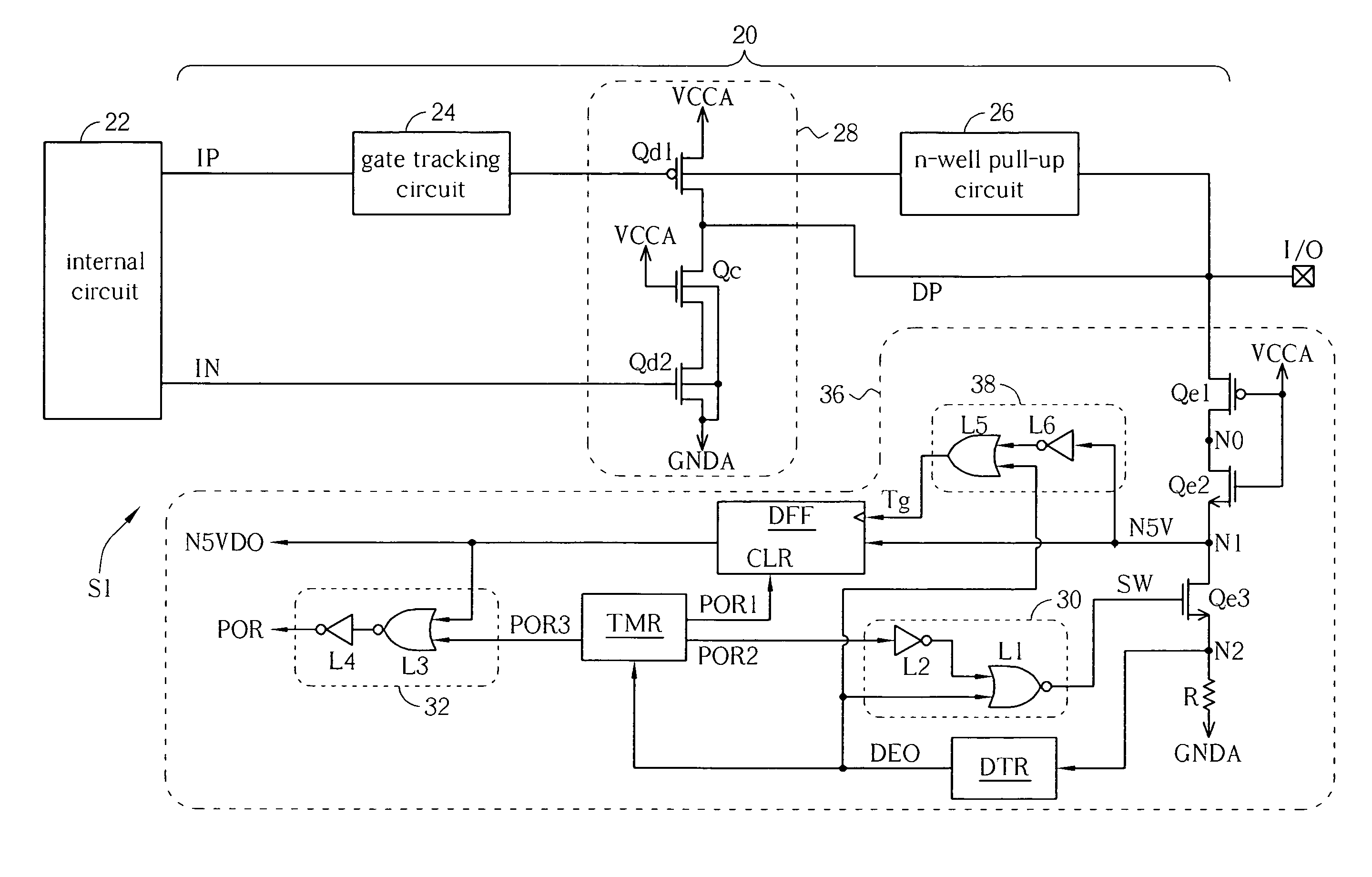 Over-voltage indicator and related circuit and method