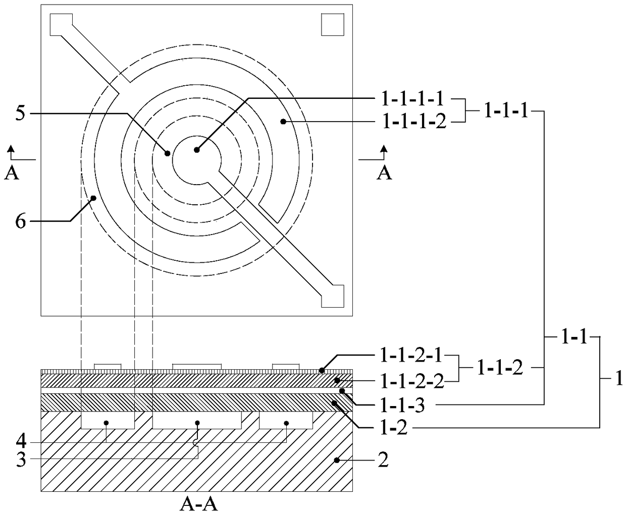 A composite thin film pMUTs and a preparation method thereof