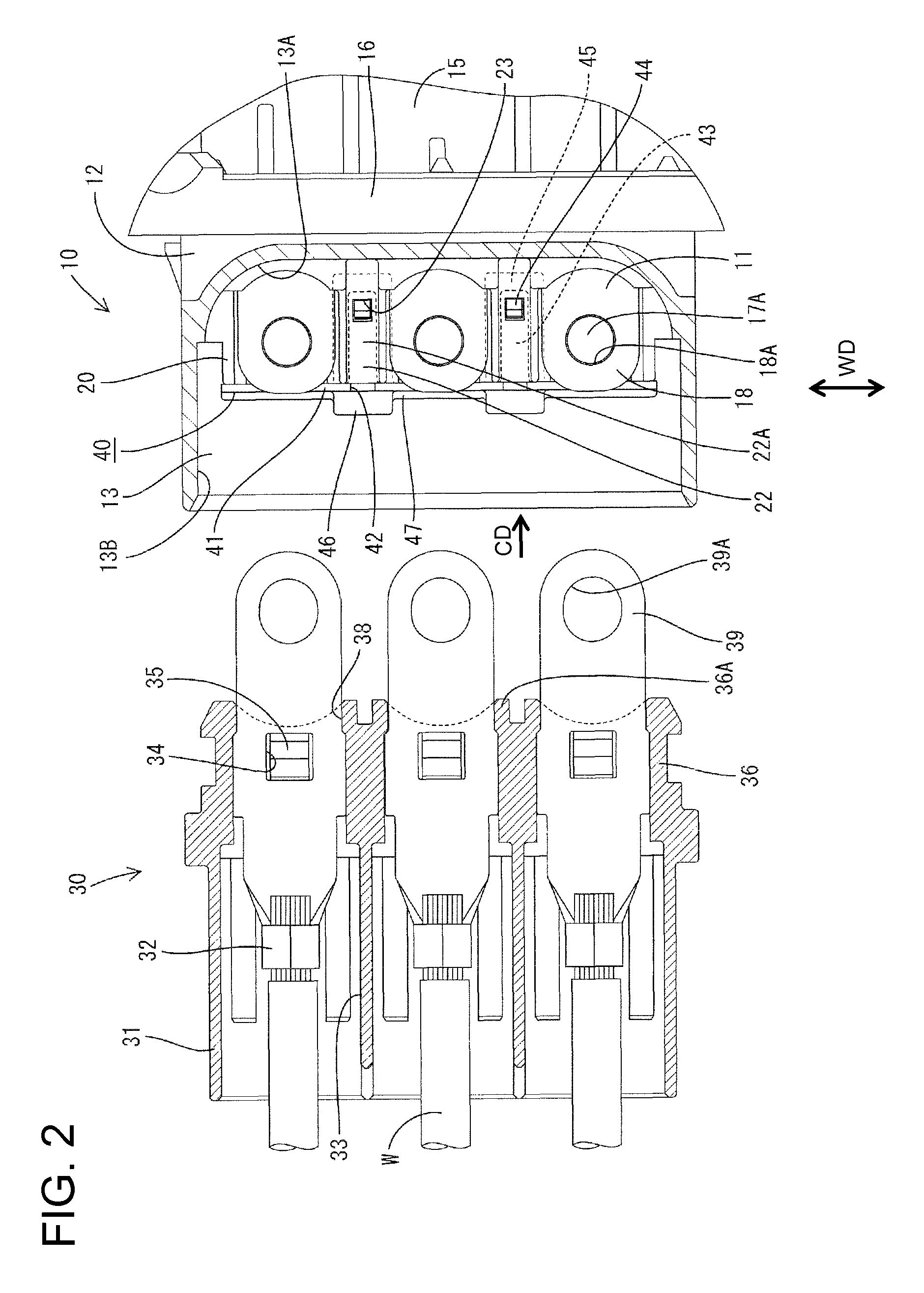 Connector, a connector assembly and a connecting method