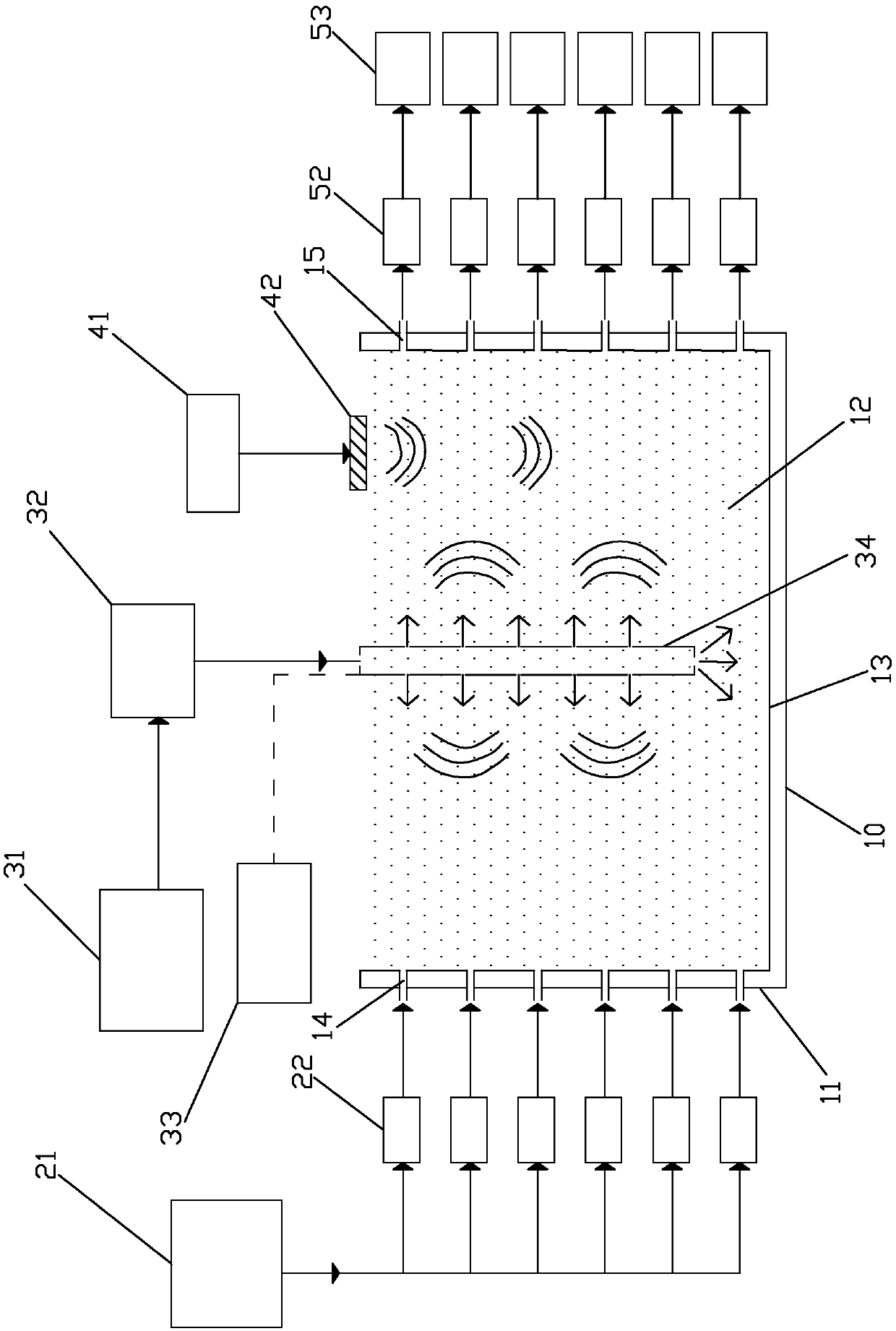 Elastic wave-assisted cement grouting water stop model test device