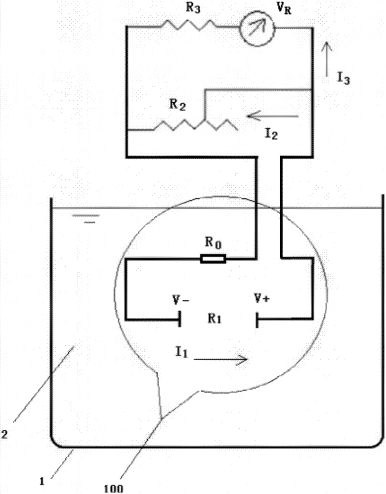 Method for measuring minute current in circuit consisting of electrified body in solution and solution