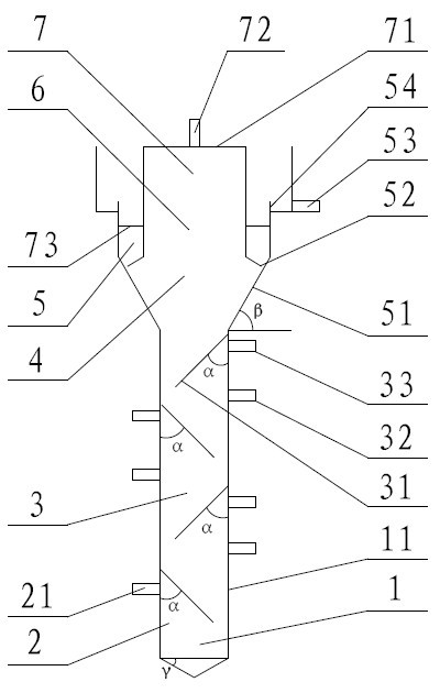 Upflow subregion anammox bioreactor