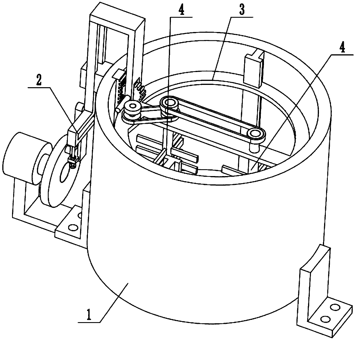 Intermittent feeding device for animal husbandry ingredients