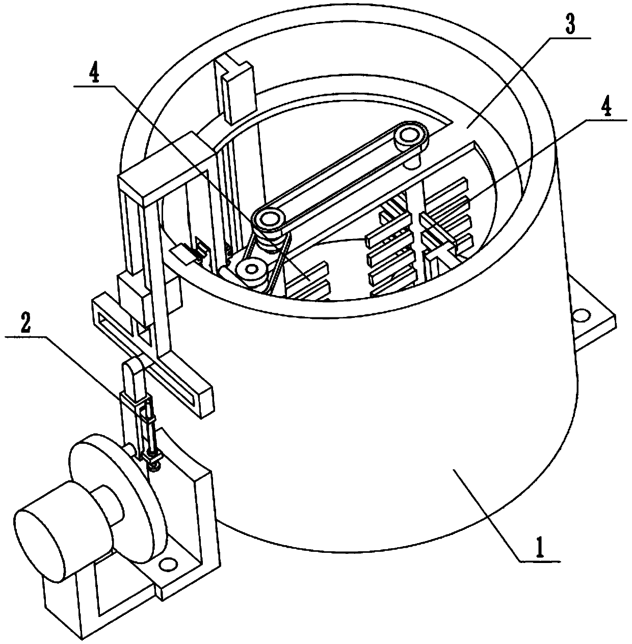 Intermittent feeding device for animal husbandry ingredients