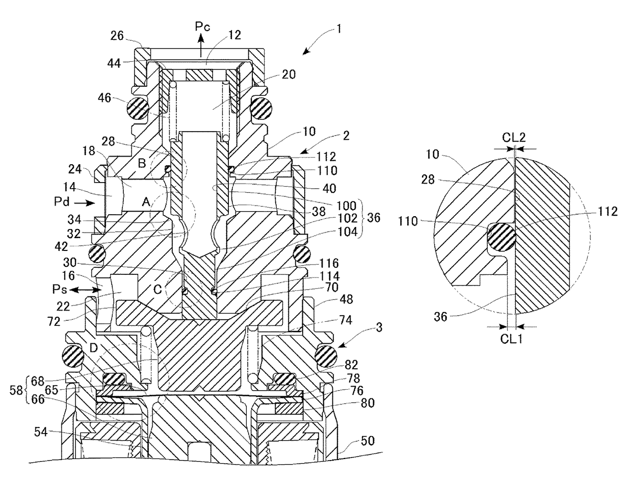 Control valve for a variable displacement compressor