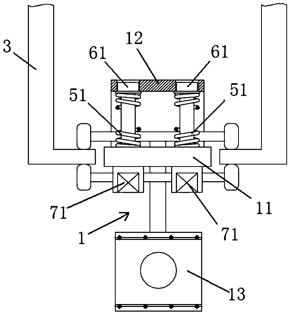 Suspension train clamping brake device