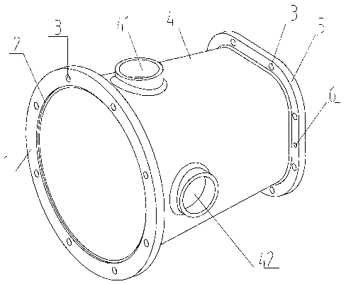 Adapter connecting spiral lobe compressor and motor