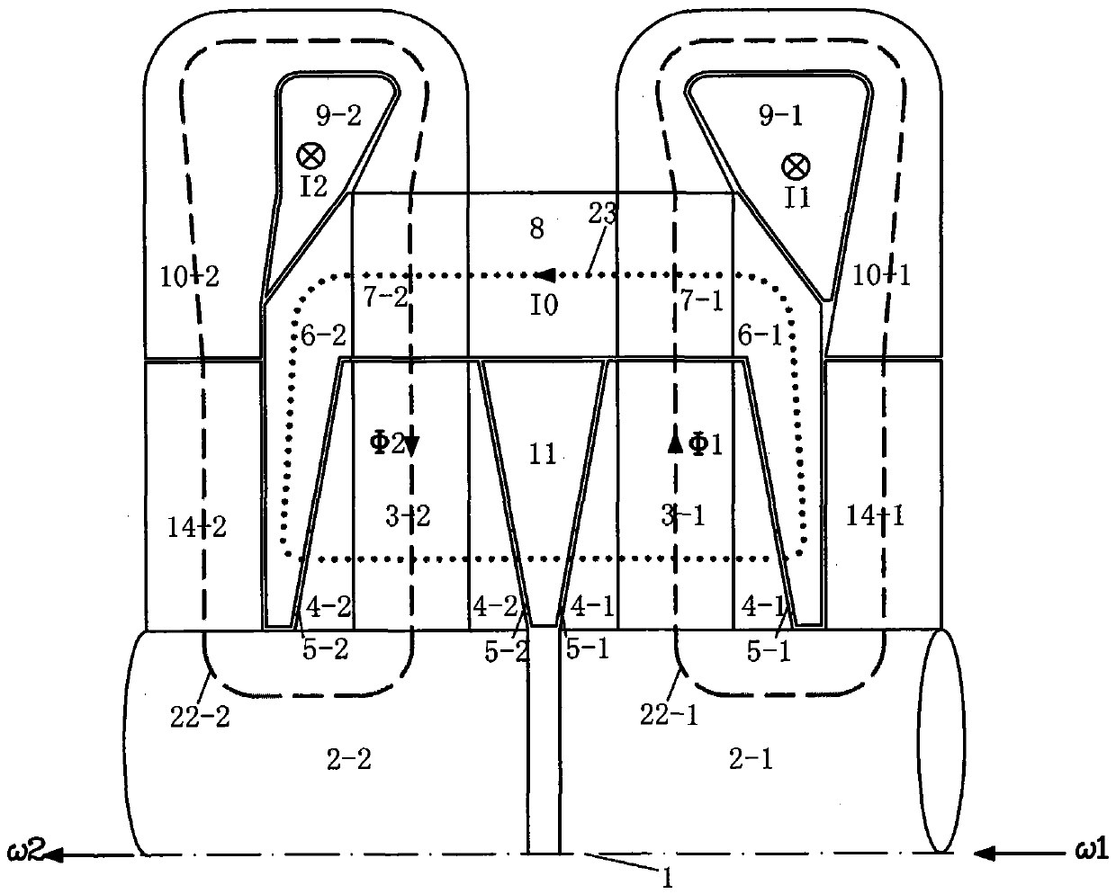 Wind power generation system with unipolar DC electromagnetic drive